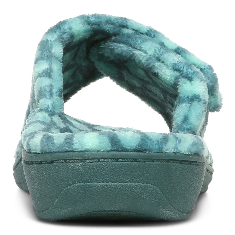 Pantufas Relaxantes De Leopardo Verde Vionic Posy