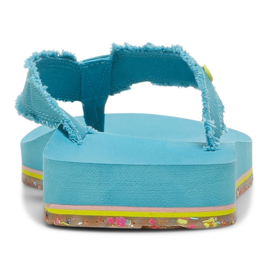 Praia Descontrair Dedo Do Pé Sandália Vionic Lake Blue