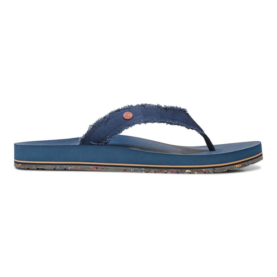 Sandália Vionic Navy Beach Unwind Toe Post