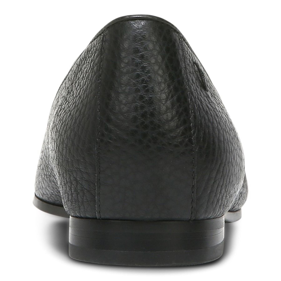 Couro Preto Caído Willa Slip On Flat Vionic