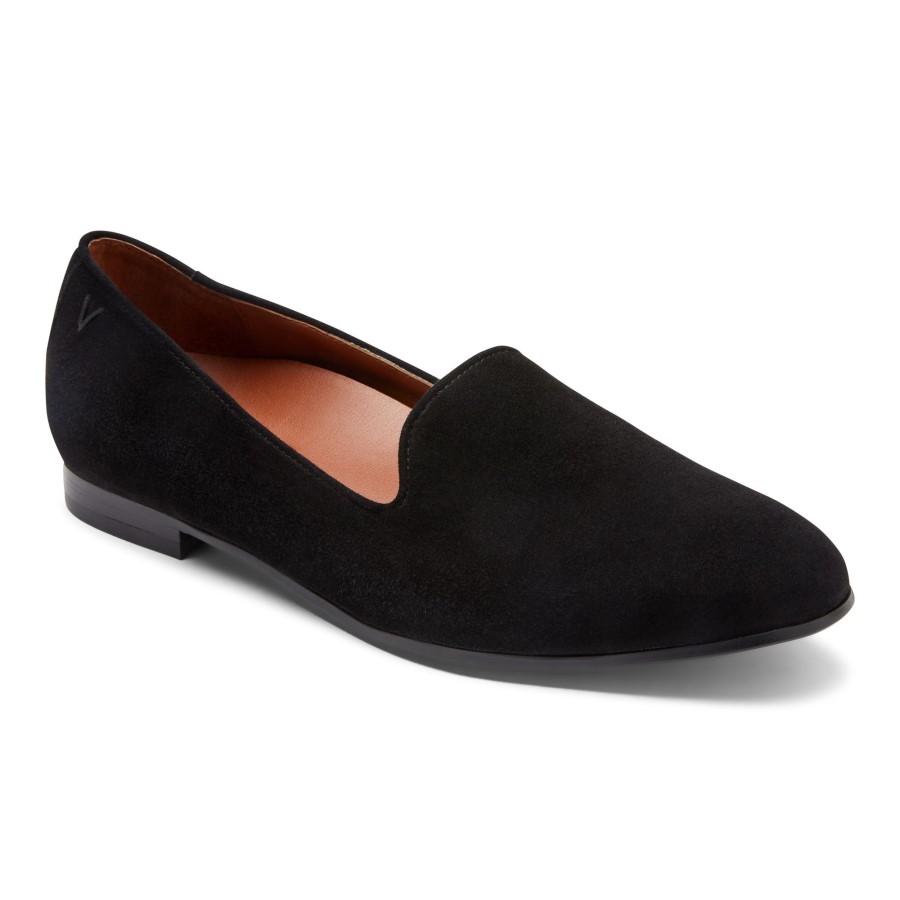 Willa Slip On Camurça Preta Lisa Vionic