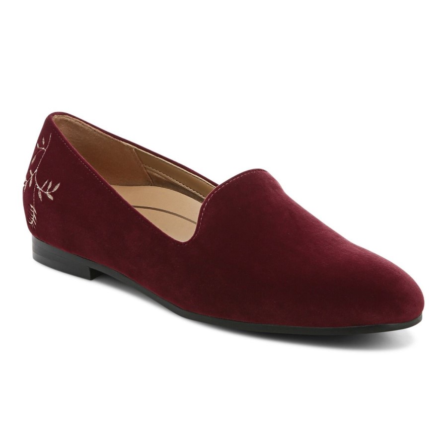 Willa Slip On Flat Veludo Shiraz Vionic