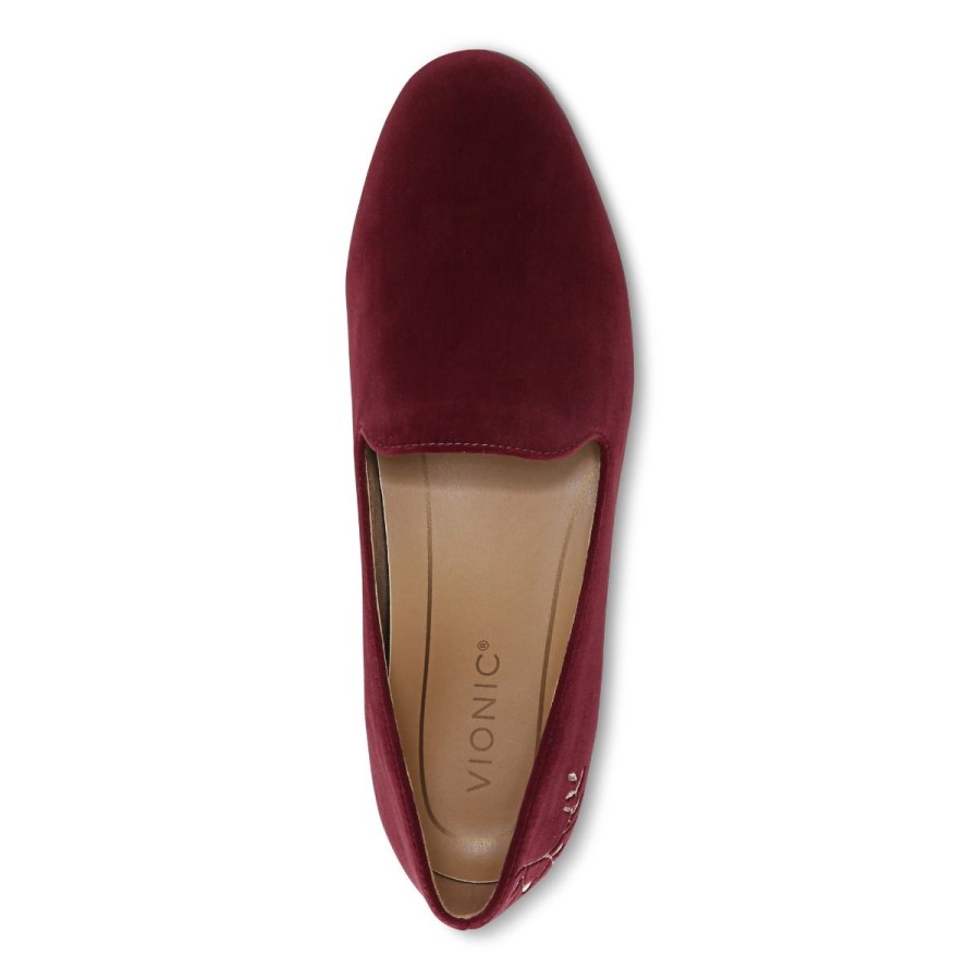 Willa Slip On Flat Veludo Shiraz Vionic