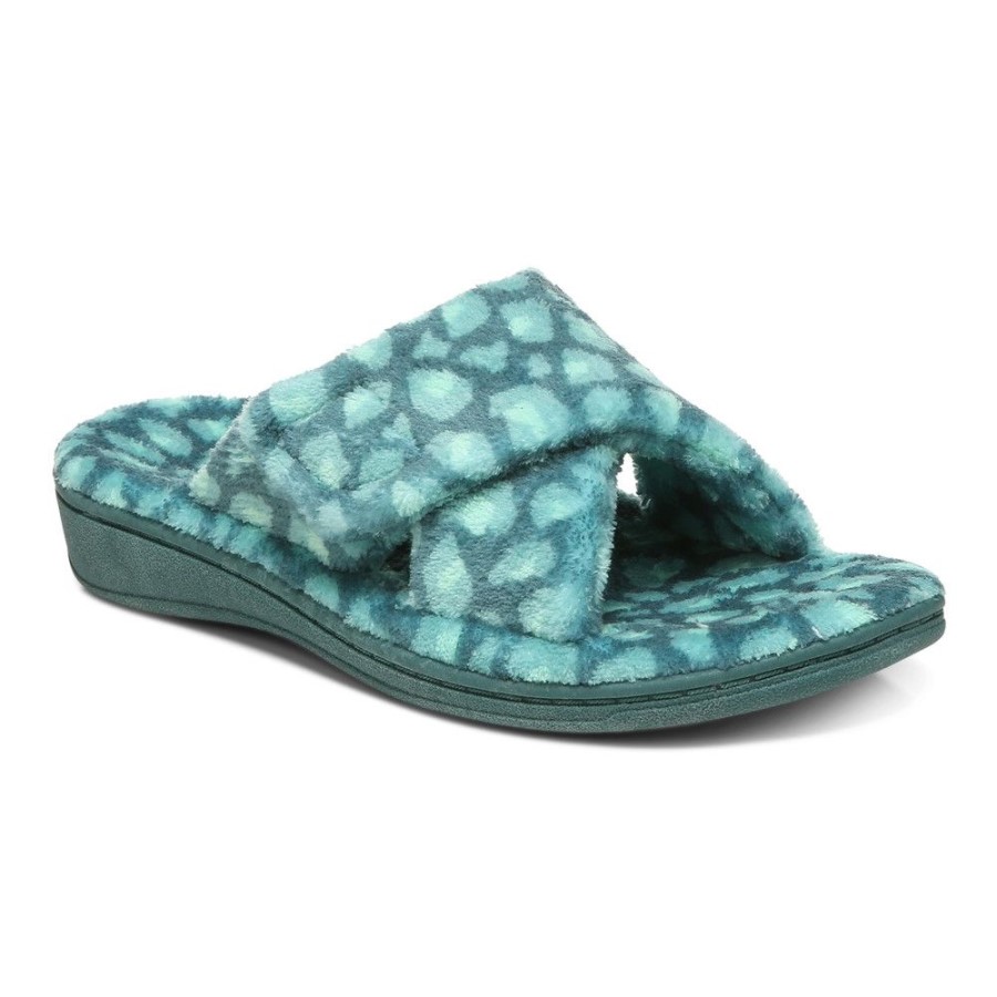 Vionic Relax Chinelo Posy Verde Leopardo