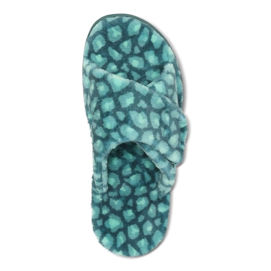 Vionic Relax Chinelo Posy Verde Leopardo