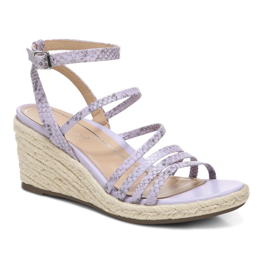 Ayda Espadrille Sandália Cunha Pastel Lilás Vionic