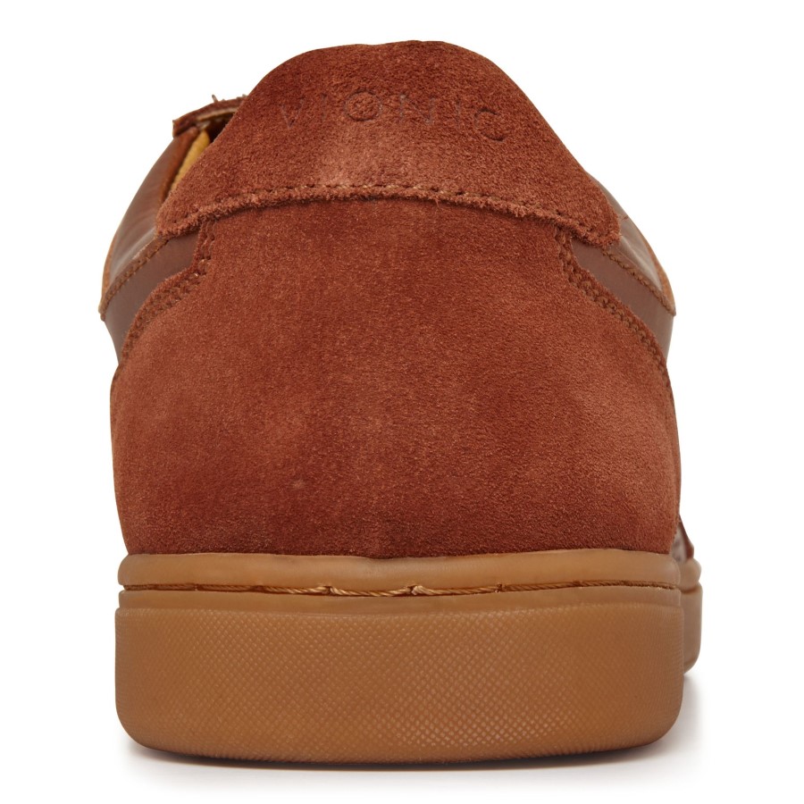 Vionic Brok Tênis Casual Com Cadarço Marrom Escuro