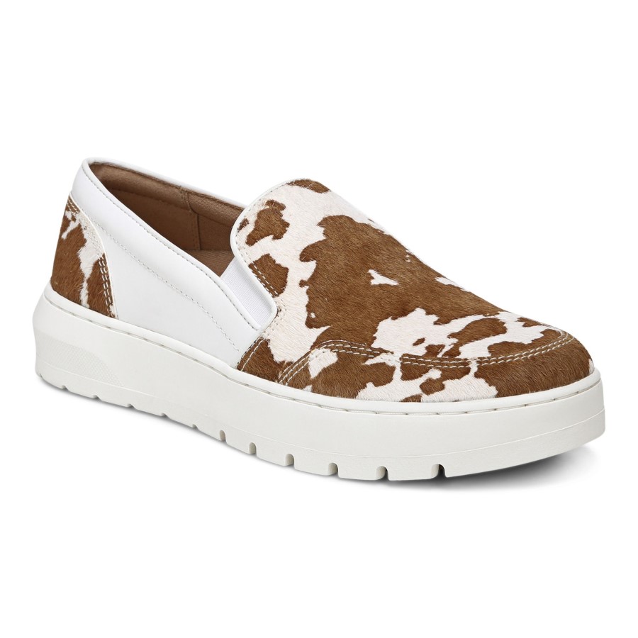 Dinora Slip On Marrom Com Estampa De Vaca Vionic
