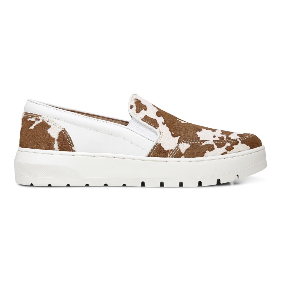 Dinora Slip On Marrom Com Estampa De Vaca Vionic