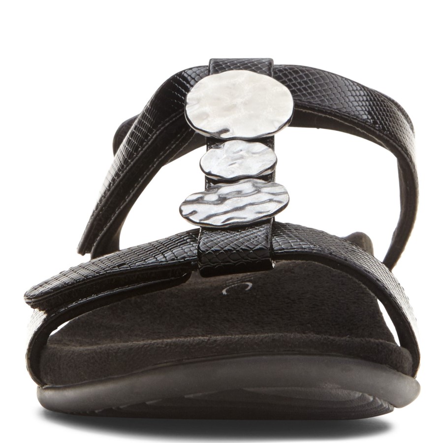 Vionic Farra Sandália Lagarto Preto