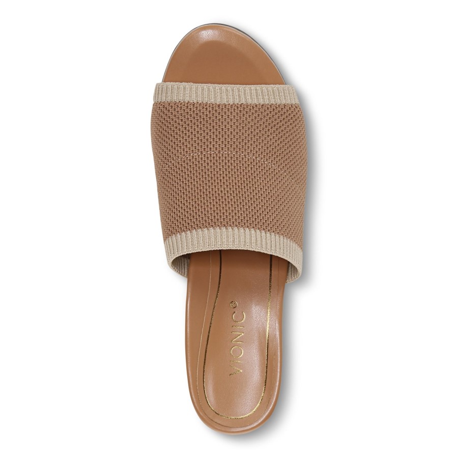 Sandália Salto Flor Noz Tostada Vionic