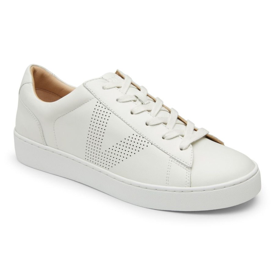 Tênis Casual De Couro Branco Honey Vionic