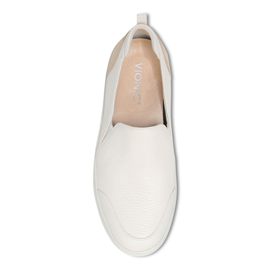 Penelope Casual Slip On Vionic Em Couro Creme