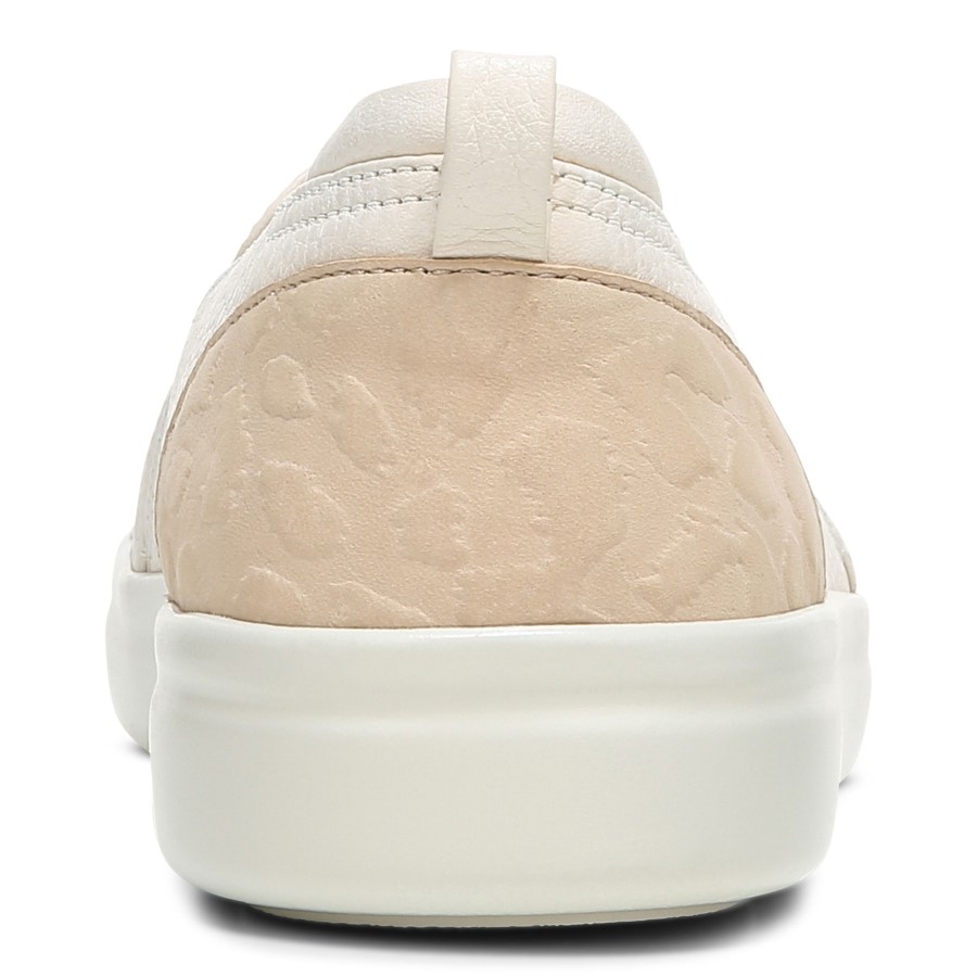 Penelope Casual Slip On Vionic Em Couro Creme