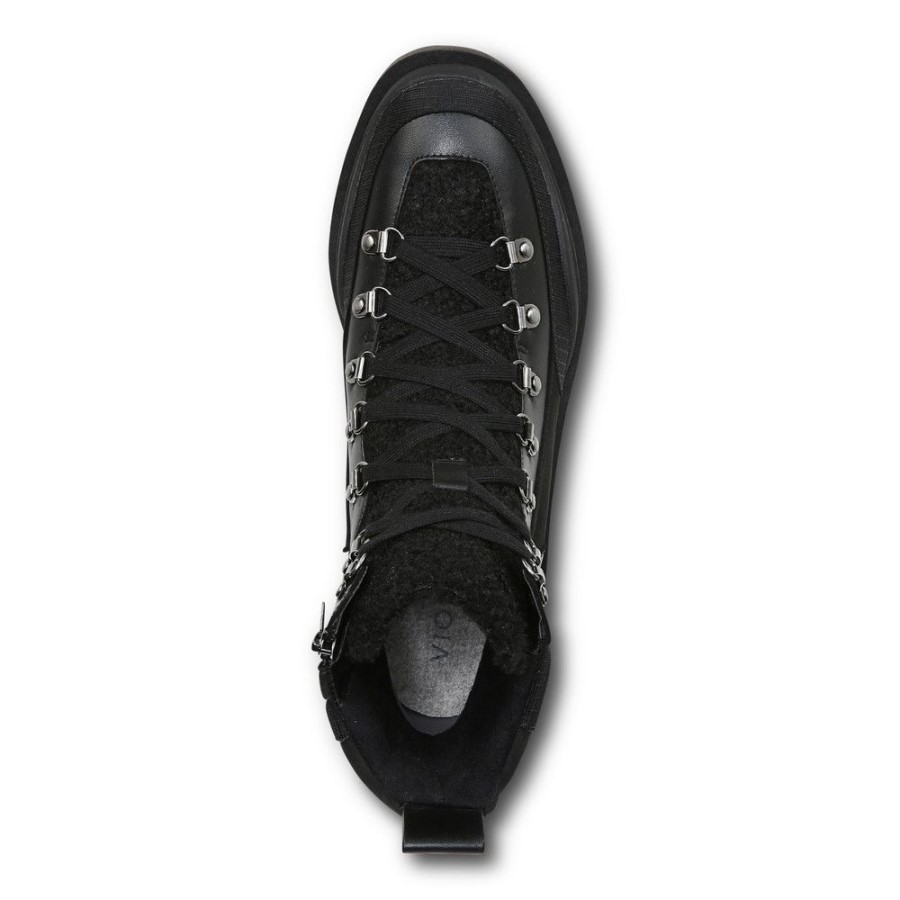 Bota Jaxen Shearling Couro Preto Vionic