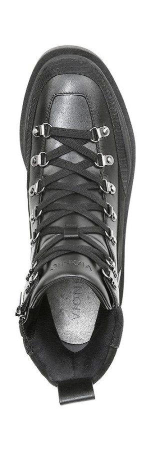 Bota Jaxen Couro Preto Têxtil Vionic