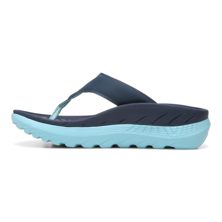 Restaurar Toda A Recuperação De Gênero Sandália Azul Marinho Porcelana Vionic