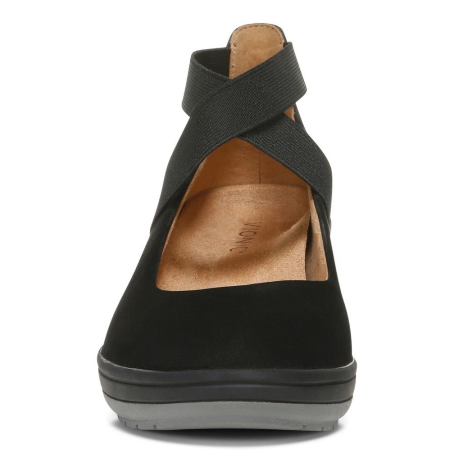 Vionic Black Ellery Wedge