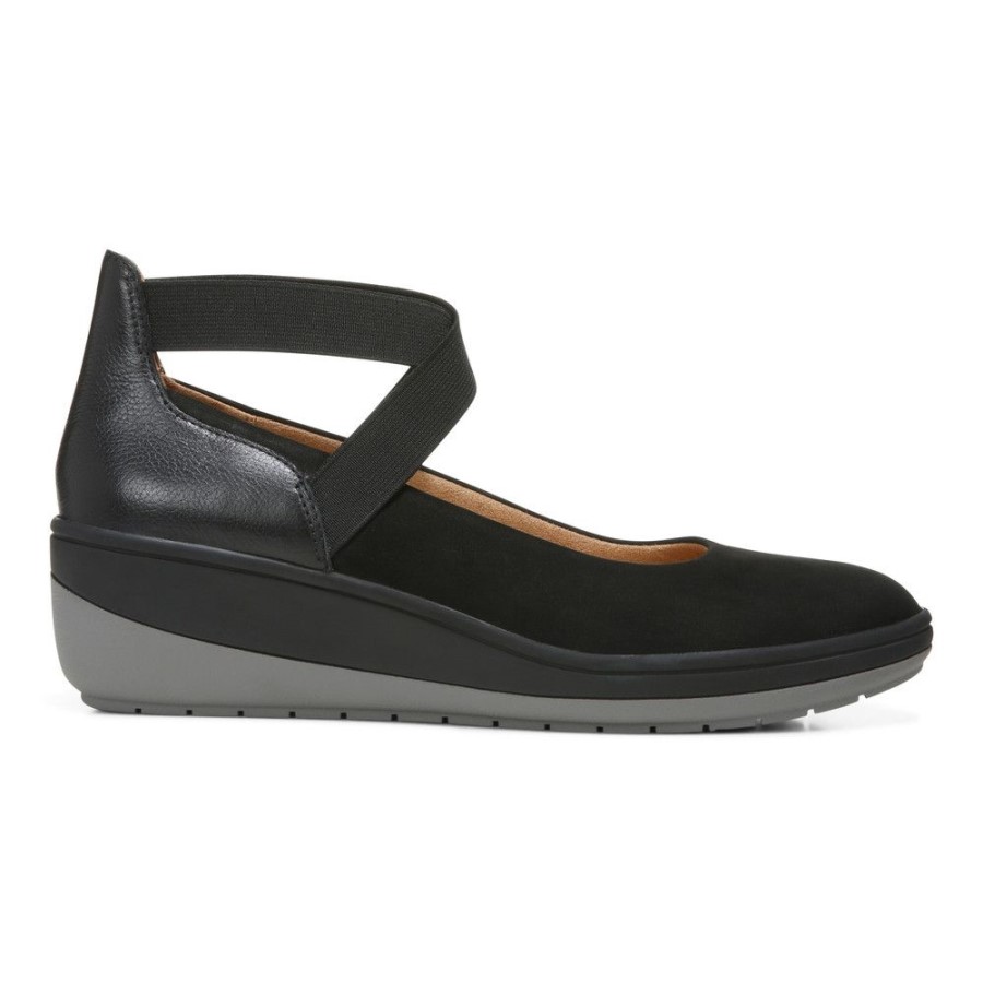 Vionic Black Ellery Wedge