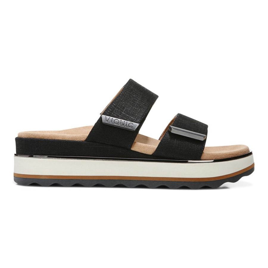 Vionic Brandie Sandália Flatform Onyx