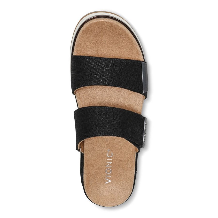 Vionic Brandie Sandália Flatform Onyx