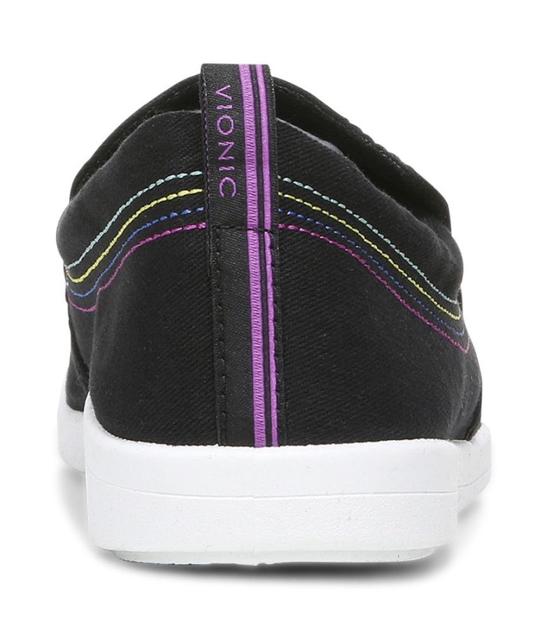 Vionic Marshall Escorregar Em Tela Preta