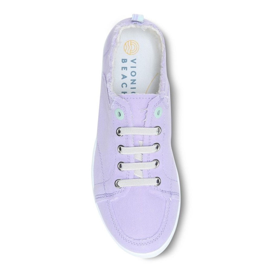 Vionic Pismo Casual Trainer Lona Pastel Lilás