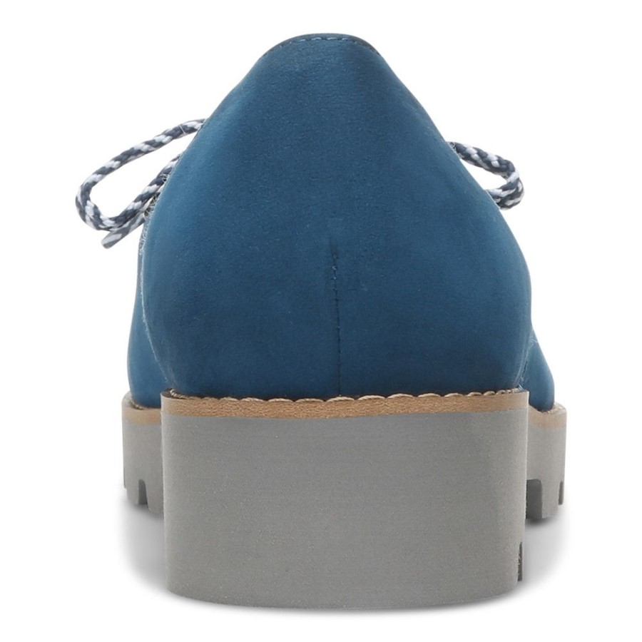 Mocassim Azul Escuro Vionic Teagan Com Cadarço