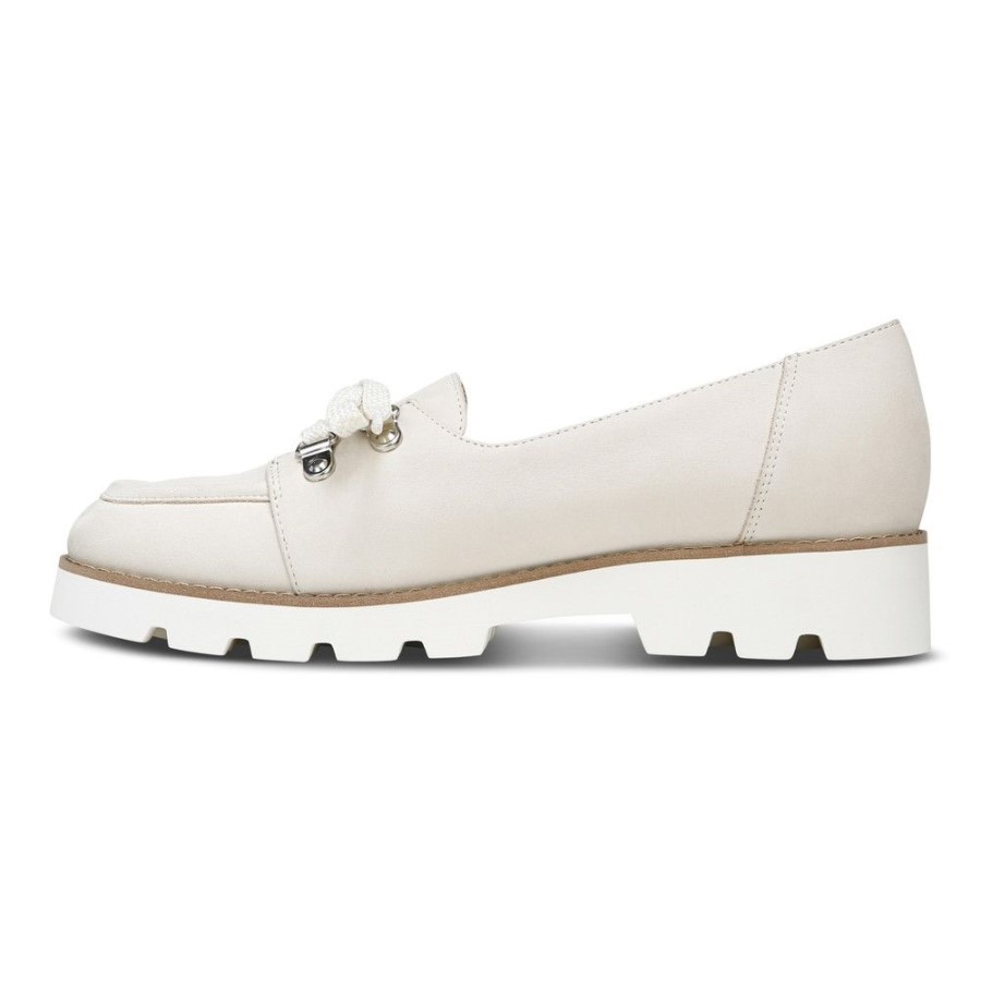 Mocassim Vionic Cream Teagan Com Cadarço
