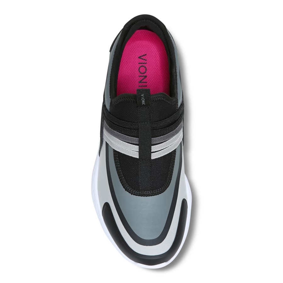 Slip On Trainer Vayda Preto Cinza Vionic