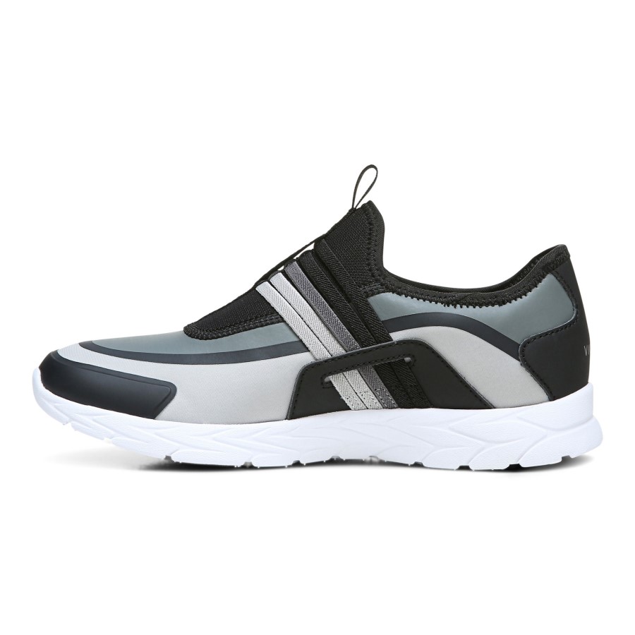 Slip On Trainer Vayda Preto Cinza Vionic