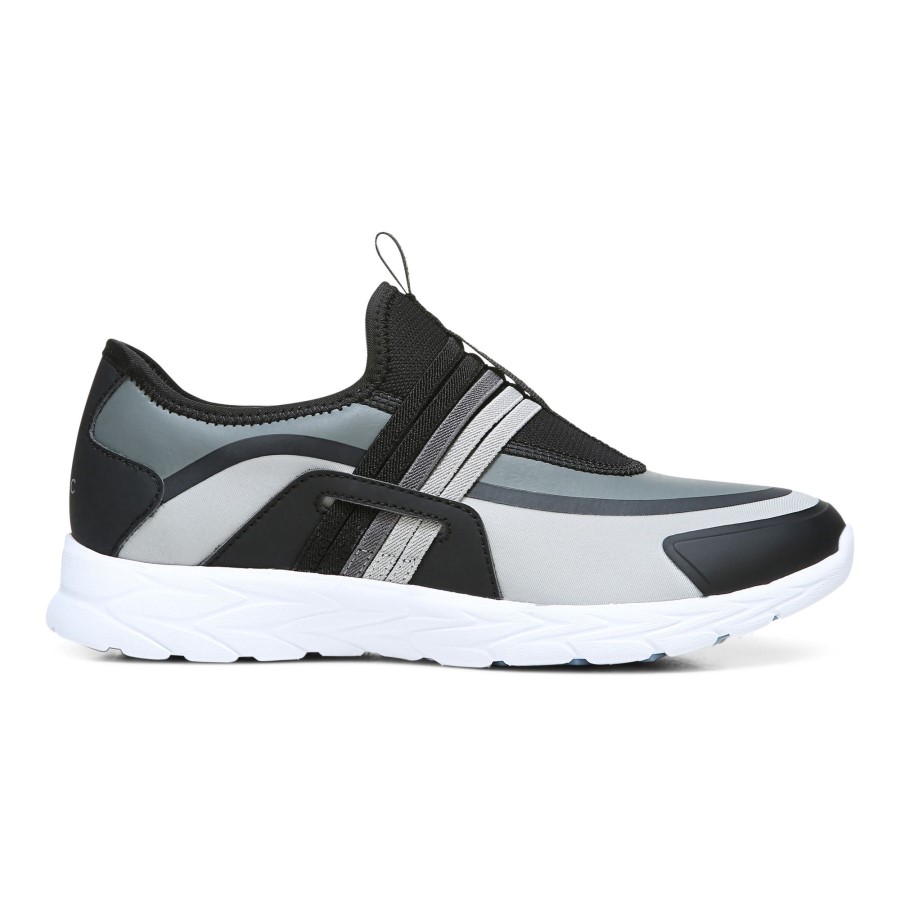 Slip On Trainer Vayda Preto Cinza Vionic