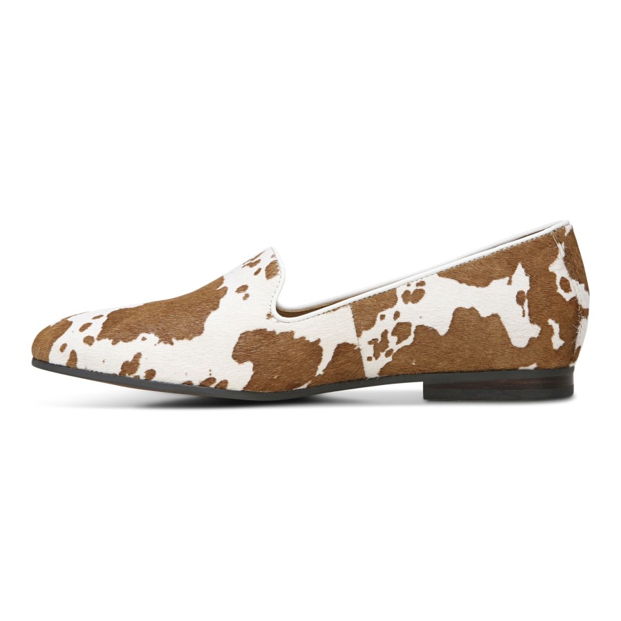 Estampa De Vaca Marrom Vionic Willa Flat