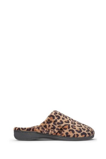 Chinelos De Gemma Mule De Leopardo Natural Vionic