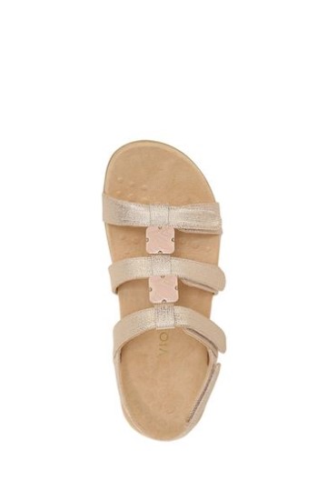 Sandálias De Tiras De Tornozelo âmbar Rosa Vionic