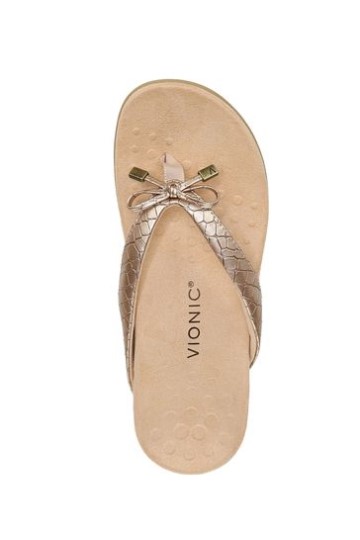 Sandália Rosa Vionic Bella Metal Croc