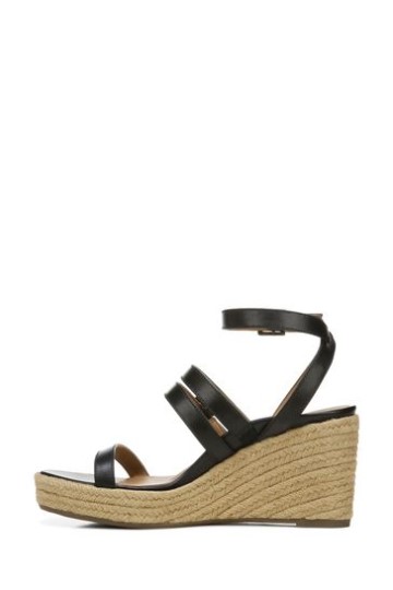 Sandália Vionic Sabina Em Couro Preto Com Tira No Tornozelo