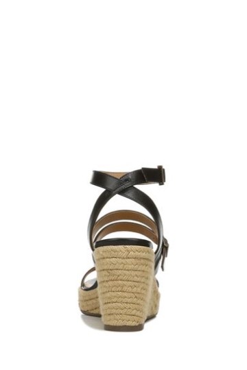 Sandália Vionic Sabina Em Couro Preto Com Tira No Tornozelo