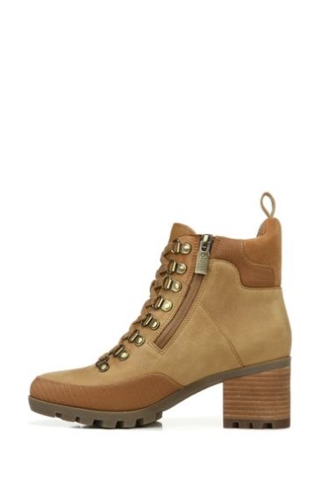 Bota Cano Médio Nobuck Marrom Caramelo Vionic Spencer à Prova D'água