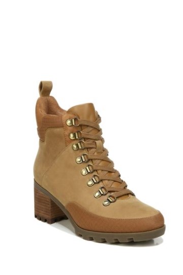 Bota Cano Médio Nobuck Marrom Caramelo Vionic Spencer à Prova D'água