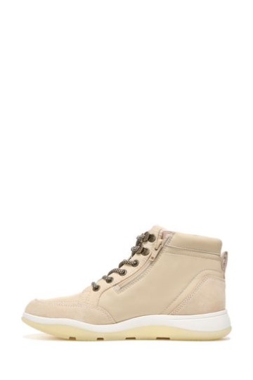 Vionic Whitley Creme Sêmola Couro Chukka Cano Alto
