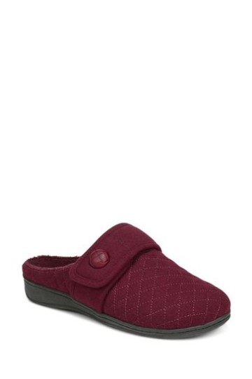 Chinelos Vionic Wine Red Carlin Mule