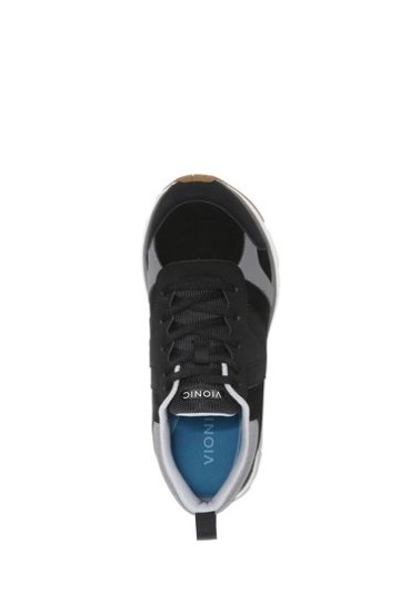 Tênis Vionic Zanny Preto/carvão Com Cadarço